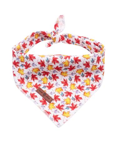 lionet paws Bandana for Dog Headscarves Dog Scarf Triangular Scarf for Small Medium and Large Dogs S (Pack of 1) Autumn