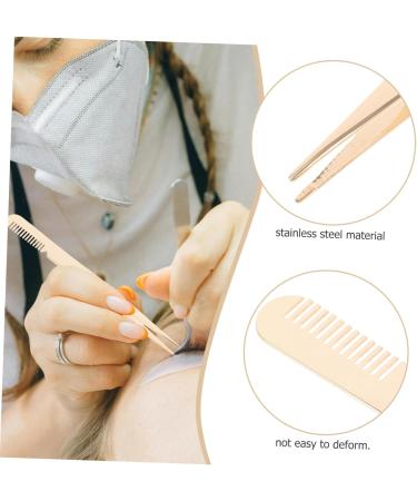 minkissy Eyelash Tweezers Lashing Tweezers Eyelash Applicator Eye Lash Tweezers with Comb Tweezers for Lash Extensions Lash Tool Metal Eyelash Clamp Tweezers Beauty Tools Beauty Accessories - Buy Online on SooperMarket.com