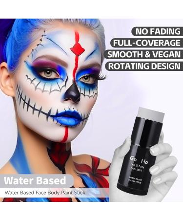 Go Ho Water Based Light Gray Face Paint Stick 1.06 Oz - Non-toxic Cream Body Makeup for Theater & Halloween SFX Cosplay - Buy Online on SooperMarket.com