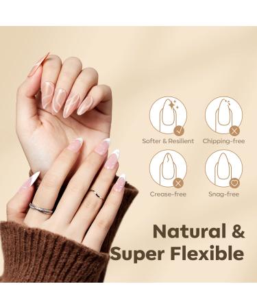 Modelones Nail Tips 500 PCS - Full Cover Soft Gel Tips Set Pre-Shaped Matte PMMA Resin 10 Sizes Medium Almond for Nail Art DIY - Buy Online on SooperMarket.com