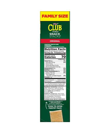 Club Crackers Lunch Snack Packs - Family Size Original 18.8oz Box (9 Stacks) - Perfect Office and Kids Snacks - Buy Online on SooperMarket.com