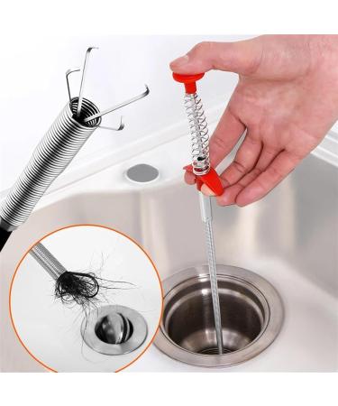 60cm Spring Pipe Dredging Tool - Drain Snake & Cleaner Sticks for Kitchen Sink Clog Removal | International Shipping Available - Buy Online on SooperMarket.com