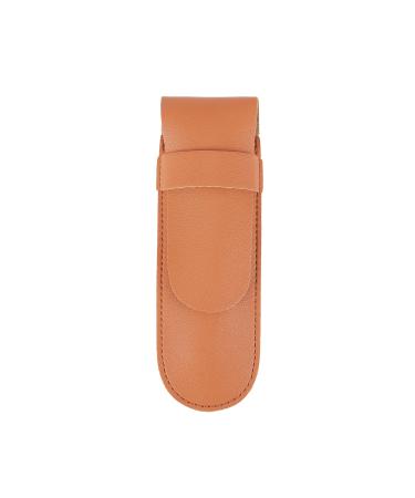 Straight Razor Case 7" Leather Safety Razor Case Leather Case Razor Protective Travel Case with Tight Button Closure for Men