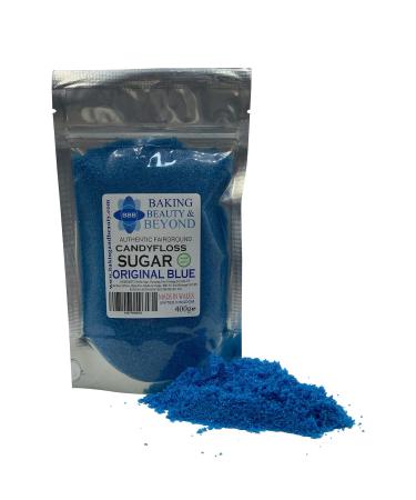Baking Beauty and Beyond Premium Floss Sugar for Cotton Candy - Candy Floss Sugar with Natural Ingredients Floss Sugar 400g - Original Blue