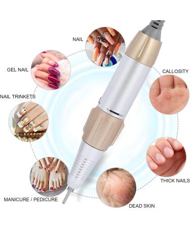 Golden Electric Nail Drill Handle 35000rpm Low Noise Handpiece Cutter - Manicure Pen Accessory - Buy Online on SooperMarket.com