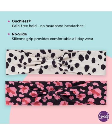 Goody Low Profile Headwraps for Fine Hair - Cheetah Print - 2 Count - Buy Online on SooperMarket.com