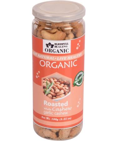 Blessfull Healing Organic Natural Vegan Garlic Roasted Whole Cashew Nuts Crunchy Kaju 150 Gram - Buy Online on SooperMarket.com