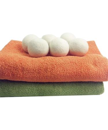 6PCS/Set Natural Reusable Laundry Clean Ball Practical Home Wool Dryer Balls - Buy Online on SooperMarket.com