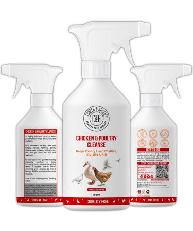 Cruelty Free Poultry | Chicken & Poultry Cleanse 500 ML | Keeps Poultry Clean Of Mite Lice | Removes Dirt And Grit From Skin And Feathers | Safe Around Poultry Feeding Area 500ML