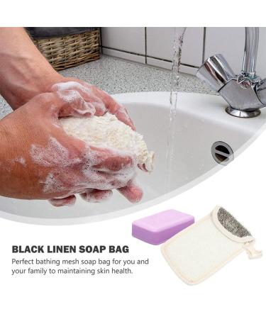 FRCOLOR Bath Sponge & Dr. Sasquatch Soap Holder Bag - Microfiber Exfoliating Pouch for Body & Face Cleaning | 3pcs Soft Soap Bags - Buy Online on SooperMarket.com