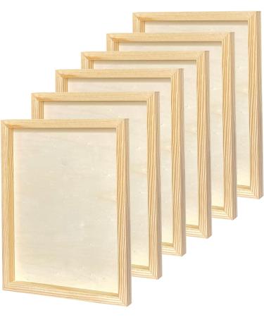 9x12 Wood Canvas 6-Pack - Framed Wooden Panel Boards for Painting and Pouring Crafts - Buy Online on SooperMarket.com
