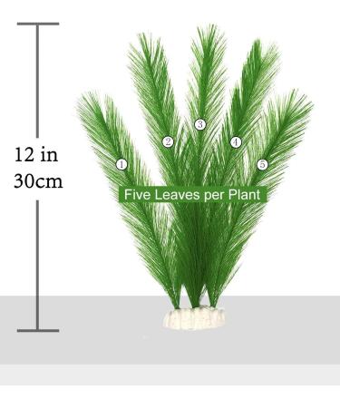 Begondis Aquarium Decorations - Artificial Green Aquatic Plants | Safe Silk & Plastic Plants for Fish & Pets | 30cm - Buy Online on SooperMarket.com