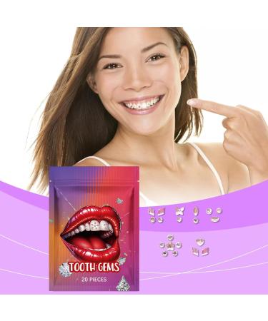 Rhinestone Stickers for Teeth - Gemstone Stickers for Teeth | Multifunctional Teeth Supplies Decorative Daily Teeth Decor for Shopping Dating - Buy Online on SooperMarket.com