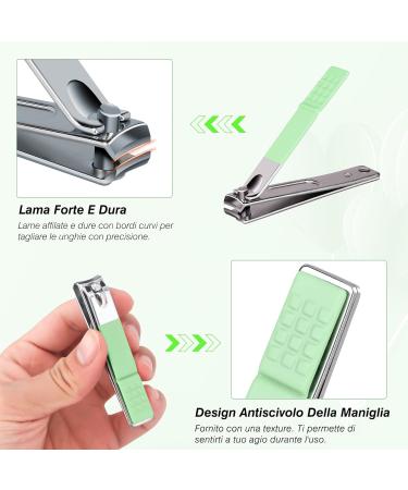 Jupeli Nail Set - Professional Pedicure & Manicure Kit for Men | Stainless Steel Nail Clippers & Grooming Tools - Perfect Valentine s Day & Christmas Gift (Green) - Buy Online on SooperMarket.com