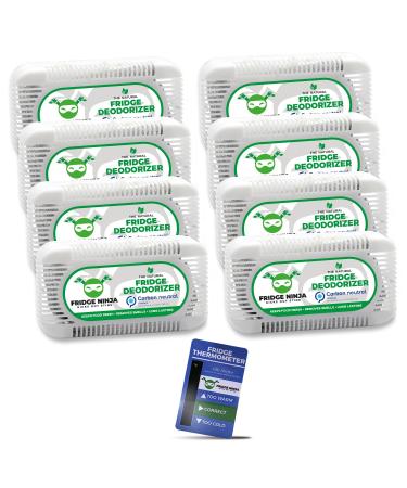 Natural odor neutralizer for the refrigerator-8-pack refrigerator smell smell with activated carbon from against stench and smell moisture reusable refrigerator deodorant 1 piece (8 Pack)