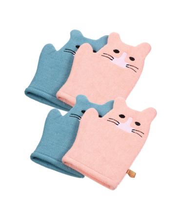 Housoutil 10 Pairs sponge shower supplies cleaning supplies Cartoon body scrubbing mitt girl cotton bath cotton bath wipe child clean Bath ball tool bath towel