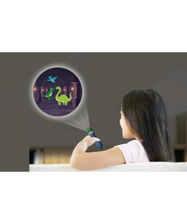 Lexibook LTC050DINO Dinosaur Torch Light & Projector | 3 Discs, 24 Images for Storytelling | Blue/Green - Buy Online on SooperMarket.com