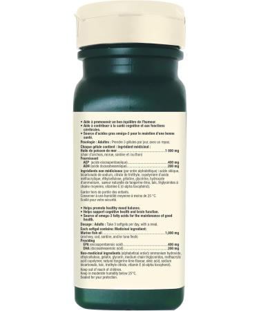 Adrien Gagnon - Omega Mood for Healthy Brain Fight Blues and Low Spirits 60 softgels (Gift Wrap Available) - Buy Online on SooperMarket.com