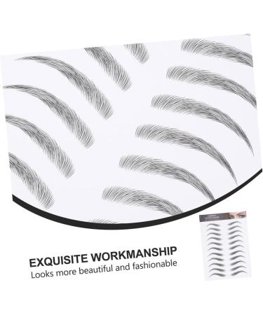FOYTOKI 3 Sheets false eyebrows for men Transfer stickers stickers eyebrow peel off black 21x15cm Black 2 - Buy Online on SooperMarket.com
