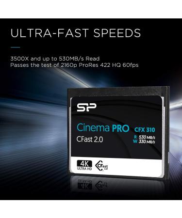 SP 256GB CFast2.0 CinemaPro CFX310 Memory Card  3500X and up to 530MB/s Read  MLC  for Blackmagic URSA Mini  Canon XC10/1D X Mark II and More - Buy Online on SooperMarket.com