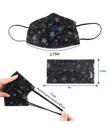 Sooqoo 50 Pack Disposable Printed Face Mask - Individually Packaged Black/Gray - Buy Online on SooperMarket.com