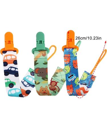 Faceynde Baby Pacifier Clips | Fabric Pacifier Clamps for Boys & Girls - Secure & Stylish Schnuller Clips - Buy Online on SooperMarket.com