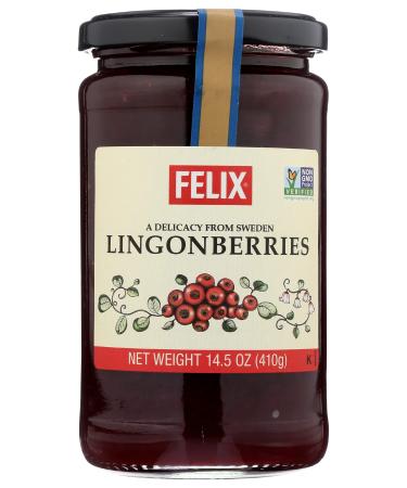 Felix Wild Natural Lingonberries in Jar, 14.5 Ounce