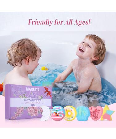 MAQUITA 6Pcs Handmade Shower Bath Bombs - Luxury Spa Kit for Girls, Beauty Gift Set for Christmas, Valentine's, Birthday, Mother's Day & Anniversary - Buy Online on SooperMarket.com