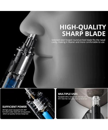 TEMKIN USB Rechargeable Nose Hair Trimmer Electric Mini Waterproof Hair Remover for Men & Women | Precision Nose Cleaning Scissors - Buy Online on SooperMarket.com