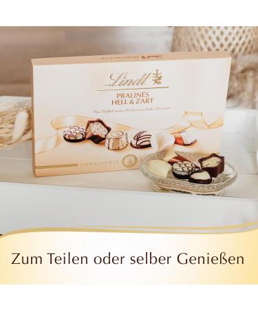 Lindt Chocolate Pralin s Box - 21 Gourmet Chocolates in 7 Varieties | Perfect Chocolate Gift with and without Alcohol | 200g Hell & Tender Pack - Buy Online on SooperMarket.com