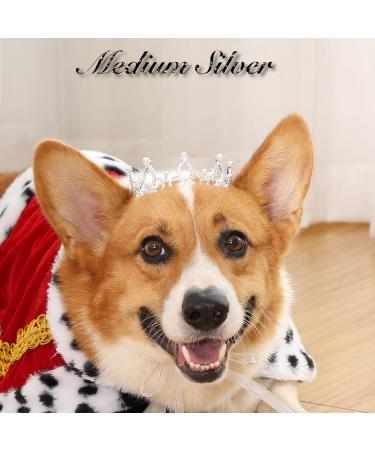 Lovelyshop Royal Tiger Crouncey Diamond Pearls - X Small Silver Crown for Dogs & Cats | Stylish Hair Accessories - Buy Online on SooperMarket.com
