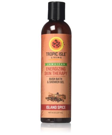 Tropic Isle Living Island Spice Energy Booster Bush Bath and Shower Gel 8oz (Island Spice) | Soothing Cooling Energizing Skin Therapy Stress Relief