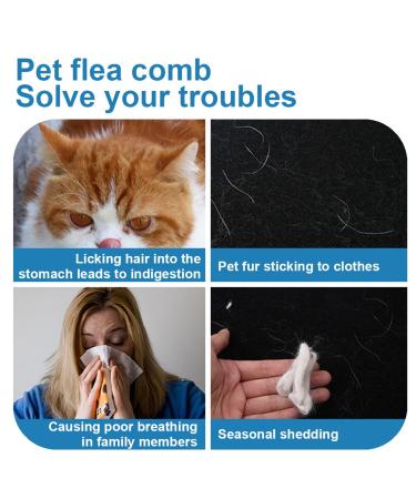 KQNM 6-Part Flea Comb Set for Dogs & Cats | Pet Tearing Stain Remover | International Shipping Available - Buy Online on SooperMarket.com