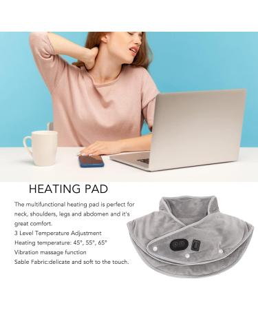 Comforting Heating Pad for Neck & Shoulders - 3 Heat Settings Massage Feature Pain Relief Wrap - Perfect Gift for Women & Men - Soft Sable Fabric - Buy Online on SooperMarket.com