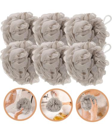 Angoily 6pcs Travel Bath Ball - Exfoliating Loofah with Case | Adult Bath Sponge for Daily Use | Mesh Shower Sponge - Buy Online on SooperMarket.com