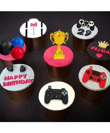 UFROMSKY 28pcs Video Game Cake Topper Headset Cake Topper Game Console Controller Cake Topper with Colorful Balls Trophy balloons for Video Game Themed Party Boys Teens Birthday Party - Buy Online on SooperMarket.com