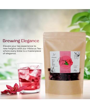 Dried Organic Hibiscus Flower Tea by Cocktail Crowd Detox - Ideal for Infusions, Iced Tea, Cocktails, Mocktails & Syrups (65g) - Buy Online on SooperMarket.com