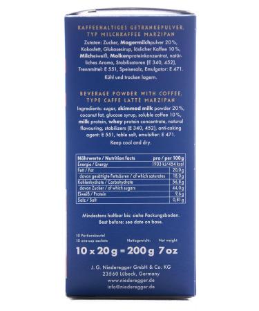 Buy JG Niederegger Marzipan Milk Coffee Value Pack 8x200g Bags | International Shipping Available - Buy Online on SooperMarket.com