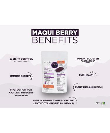 Nativforlife Maqui Berry Powder 4 Oz - 100% Pure Superfood Antioxidant from Chile - Buy Online on SooperMarket.com