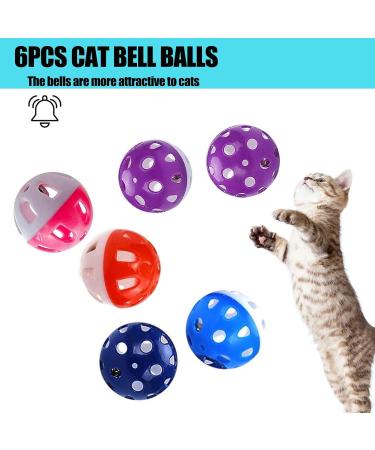 QIODAZOO 12PCS Cat Toy Balls 6 PCS Cat Bell Ball and 6 PCS Cat Soft Ball for Kitten Cat Interacitve Indoor Colorful Toy (Random Color) - Buy Online on SooperMarket.com