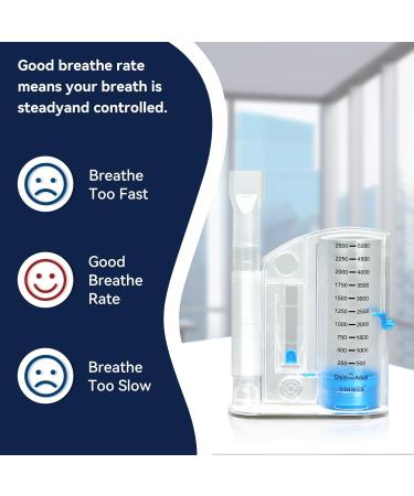 DIMES Breathing Trainer & Lung Exerciser Lung Trainer for Improved Lung Capacity 5000ml Volume Measurement Suitable for Kids and Adults Ideal for Lung Cleanse Fitness and Breath Control 100 - Buy Online on SooperMarket.com