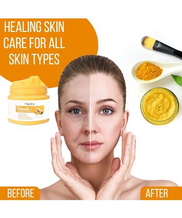 Turmeric Face Cream for Face & Body - Natural Skin Brightening Lotion for Acne, Scars, Sun Damage, and Age Spots - Healing Skincare with Vitamins - Buy Online on SooperMarket.com