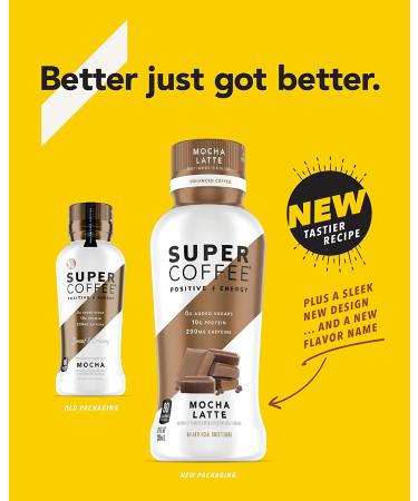 Super Coffee Iced Keto Mocha Latte 12 Fl Oz 12 Pack - 10g Protein, 80 Calories, Sugar-Free | Smart Coffee Drink with Soy-Free & Gluten-Free Formula - Buy Online on SooperMarket.com