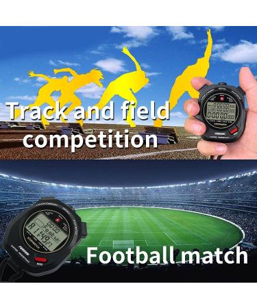 JUNSD Professional Stopwatch Timer for Sports 100 Lap Stopwatch Digital Sports Stopwatch with Countdown Timer 100 Lap Memory 0.001 Second Timing Water Resistant  Black - Buy Online on SooperMarket.com