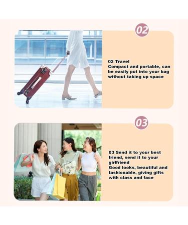 Veeteah Retractable Blush Brush Compact Powder Brush | Retractable Travel Powder Blush Brush Soft Bristles for Daily Use for Travel purple - Buy Online on SooperMarket.com