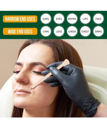 250 Wooden Wax Spatulas | Premium Hair Removal Applicators for Eyebrows & Body | Eco-Friendly Wooden Sticks for Smooth Skin - Buy Online on SooperMarket.com