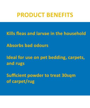 Canac Household Flea Powder 300g Insecticidal Rug & Carpet Powder Kills Fleas & Larvae Absorbs Bad Odours Covers up to 30sqm - Buy Online on SooperMarket.com