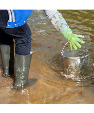 TRIXES Long Green Rubber Pond and Drain Gloves - Heavy Duty Waterproof for Household & Garden Chores - Buy Online on SooperMarket.com