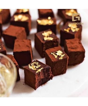 KINGBOOM 24K Edible Gold Leaf Flakes 200mg - Genuine Gold for Cakes, Drinks, Nails - Decorate in Style! - Buy Online on SooperMarket.com