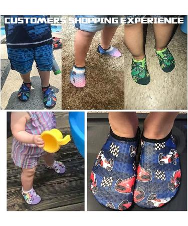 Centipede Demon Kids Water Shoes | Quick Dry Aqua Socks for Beach & Swim | Dark & Light Blue | Size 1-2 Little Kid - Buy Online on SooperMarket.com